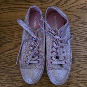 Pink sparkle Converse
